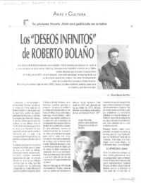 Los "deseos infinitos" de Roberto Bolaño.