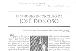 El Sendero inconcluso de José Donoso.