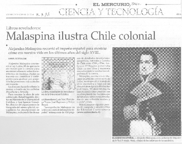 Malaspina ilustra Chile colonial