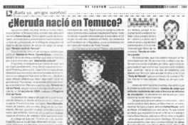 ¿Neruda nació en Temuco?