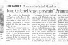 Juan Gabriel Araya presenta "Primera dama"