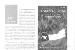 Libro del mes : El sueño chileno [de ] Eugenio Tironi