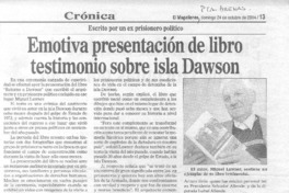 Emotiva presentación de libro testimonio sobre isla Dawson.