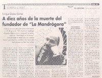 Enrique Gómez Correa : a diez años de la muerte del fundador de "La Mandrágora"