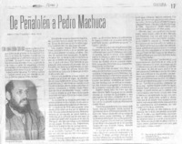 De Peñalolén a Pedro Machuca.