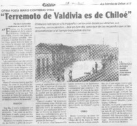 "Terremoto de Valdivia es de Chiloé"