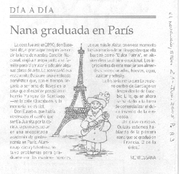 Nana graduada en París.