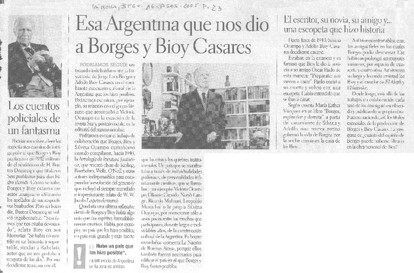 Esa Argentina que nos dio a Borges y Bioy Casares