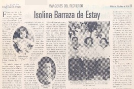 Imágenes del recuerdo : Isolina Barraza de Estay