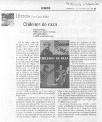 Libros : Chilenos de raza