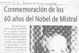 Conmemoración de los 60 años del Nobel de Mistral