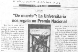 "De muerte": La Universitaria nos regala un Premio Nacional.