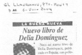 Nuevo libro de Delia Domínguez.