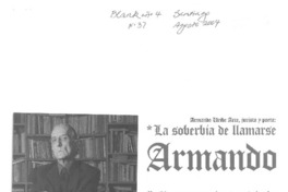 Armando Uribe Arce, jurista y poeta: La soberbia de llamarse Armando (entrevistas)