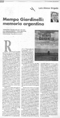 Mempo Giardinelli: memoria argentina