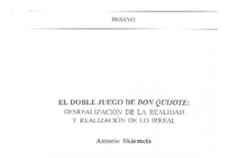 El doble juego de Don Quijote