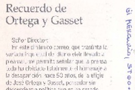 Recuerdo de Ortega y Gasset