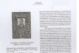 Ramiro Ledesma Ramos Obras completas.