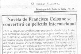 Novela de Francisco Coloane se convertirá en película internacional