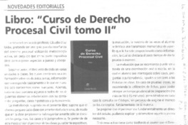 "Curso de derecho procesal civil tomo II"