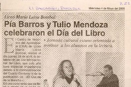 Liceo María Luisa Bombal : Pía Barros y Tulio Mendoza celebraron el Día del Libro