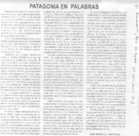 Patagonia en palabras.