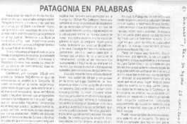 Patagonia en palabras.