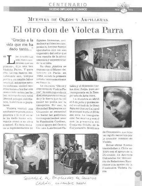 El Otro donde Violeta Parra.