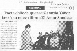 Poeta chilechiquense Gerardo Yáñez lanzó su nuevo libro "El amor sondea"