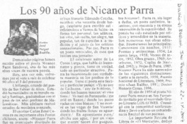 Los 90 años de Nicanor Parra