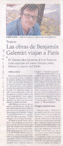 Las Obras de Benjamín Galemiri viajan a París.
