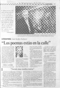 José Emilio Pacheco "Los poemas están en la calle". (entrevistas)