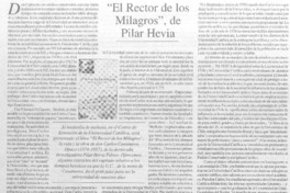 "El Rector de los milagros" de Pilar Hevia.