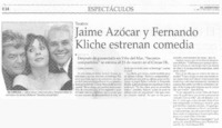 Jaime Azócar y Fernando Kliche estrenan comedia