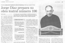 Jorge Díaz prepara su obra teatral número 100