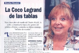 La Coco Legrand de las tablas [entrevista]