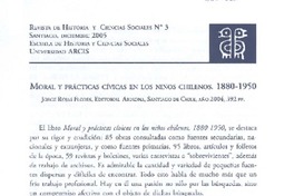 Moral y prácticas cívicas en los niños chilenos 1880-1950