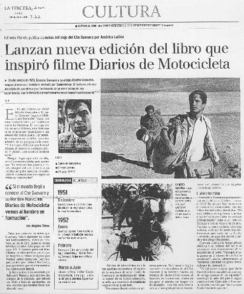 Lanzan nueva edición del libro que inspiró filme Diarios de Motocicleta.