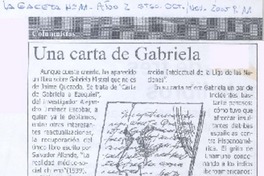 Una Carta de Gabriela.