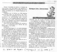 Enrique Lihn. Entrevistas