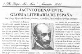 Jacinto Benavente, gloria literaria de España