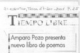 Amparo Pozo presenta nuevo libro de poemas