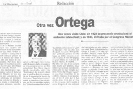 Otra vez Ortega