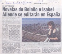 Novelas de Bolaño e Isabel Allende se editarán en España