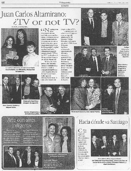 Juan Carlos Altamirano; ¿TV or not TV?