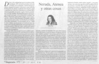 Neruda, Atenea y otras cosas