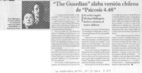 "The Guardian" alaba versión chilena de "Piscosis 4.48"