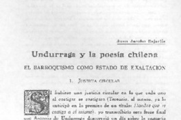 Undurraga y la poesía chilena