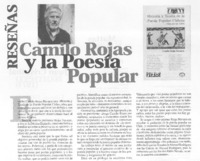 Camilo Rojas y la poesía popular