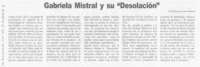 Gabriela Mistral y su "Desolación"
